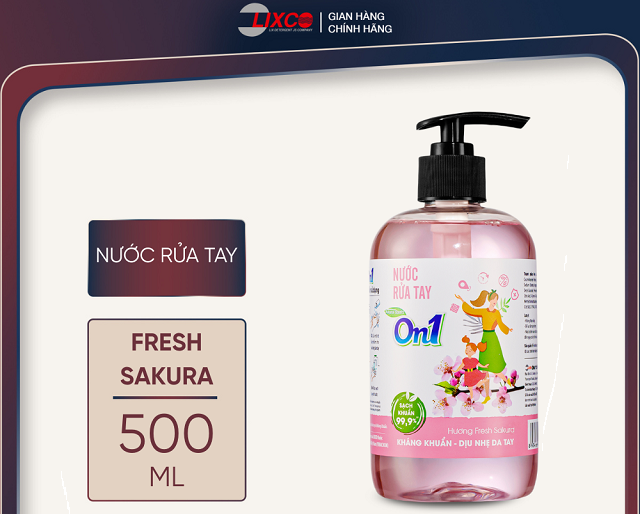 Thu hồi nước rửa tay On1 Hương Fresh Sakura của LIX