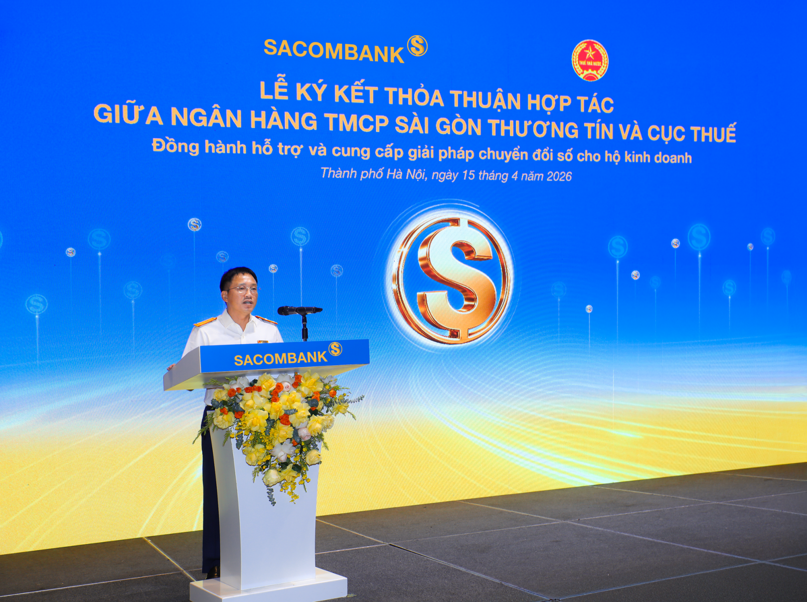 SACOMBANK hợp tác với Cục Thuế triển khai giải pháp hỗ trợ hàng triệu hộ kinh doanh trên toàn quốc